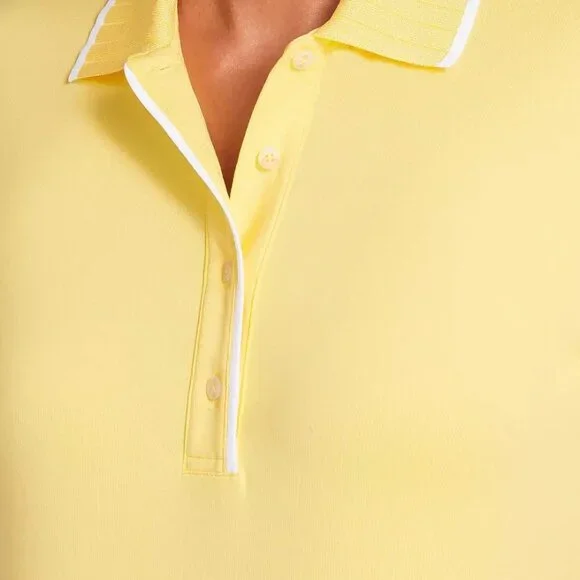 PUMA X Dani Dazey Women's CLOUDSPUN Bridges Golf Yellow Polo Size XS Preppy - Picture 3 of 5